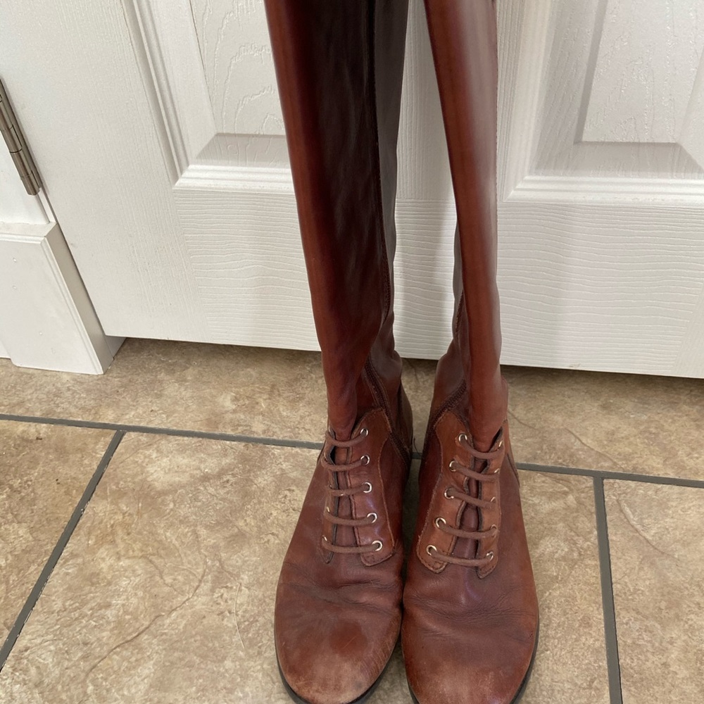 Leather boots